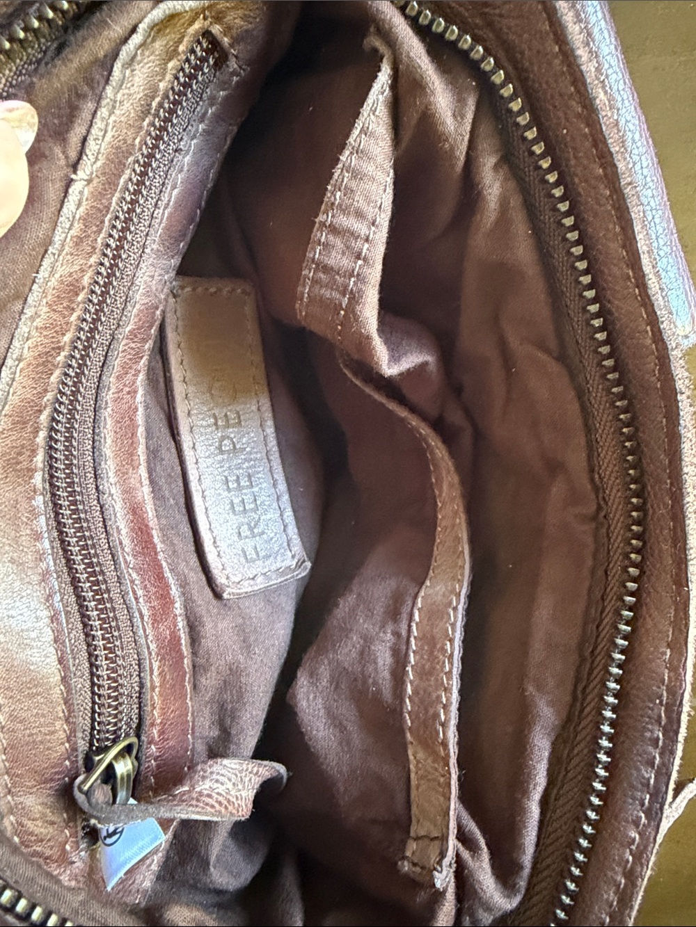 Free People Dark Cognac Wade Leather Sling Bag - Picture 8 of 10